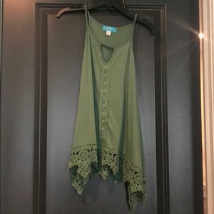 Army green tank top